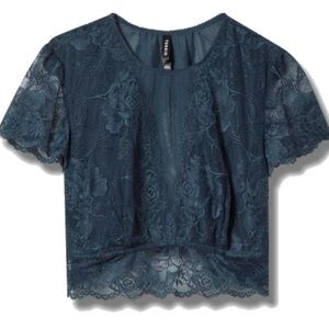 Torrid blue crop top